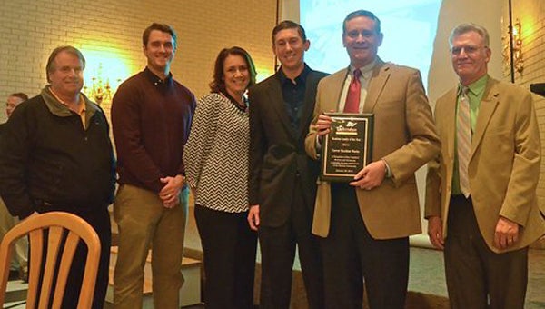 Carver Machine Works celebrates its win at the Washington-Beaufort County Chamber of Commerce Awards banquet on Feb. 4.