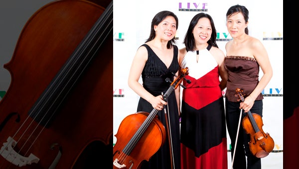 LIVE ON STAGE, INC. | CONTRIBUTED THREE OF A KIND: The Lee Trio, comprised of three sisters on cello, violin and piano, take the stage at Washington High School’s Performing Arts Center on Sunday as part of the Beaufort County Concert Association’s concert series. 