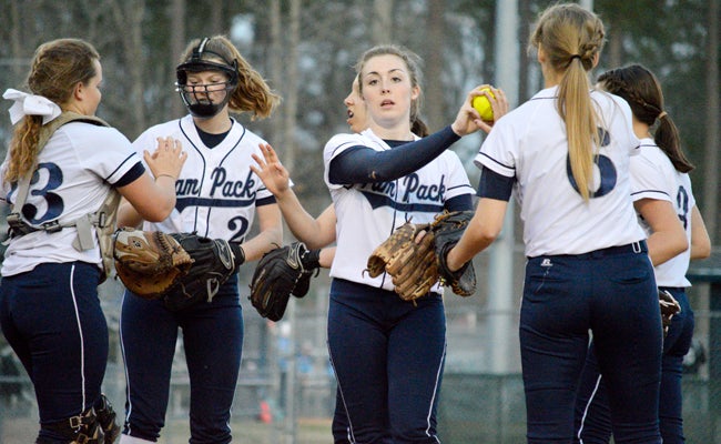 DAVID CUCCHIARA | DAILY NEWS FLAWLESS OUTING: Washington ace Haley Hutchins was masterful against Southwest Edgecombe in the conference opener, striking out a season-high 15 batters and allowing just one base runner to reach.