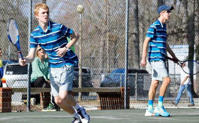 DAVID CUCCHIARA | DAILY NEWS TOP HEAVY: Senior Connor Wilkins and junior Holt McKeithan have yet to drop a match this season, in singles or as doubles partners.