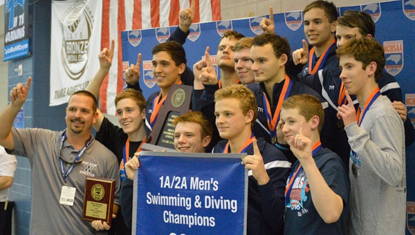 MICHAEL PRUNKA | DAILY NEWS NUMBER ONE: Washington’s boys’ swim team cemented its spot as the No. 1 1-A/2-A team in the state this past weekend. This may be the first Washington group to bring home a championship in almost 30 years, but Beaufort County has been lucky to have many great teams. 