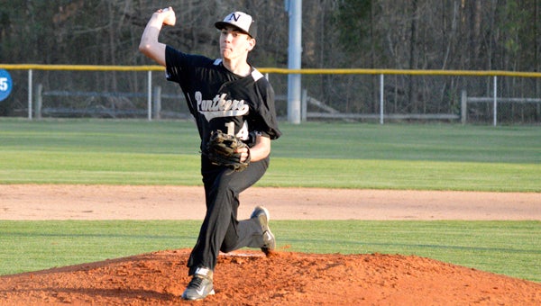 MICHAEL PRUNKA | DAILY NEWS KEY TO THE GAME: Parker Boyd tosses to an opponent in Northside’s championship meeting with Washington in the tournament. Both the Panthers and Seahawks have shown they can score, so pitching and defense may be each team’s key to victory on Wednesday.